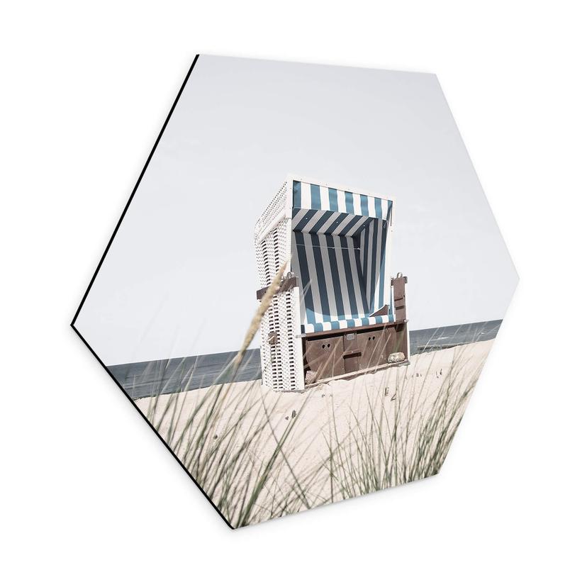 Hexagone - alu-Dibond Le bonheur insulaire au bord de la mer Baltique