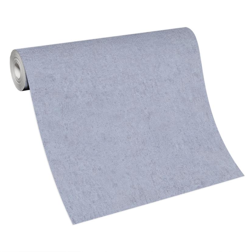 vliesbehang beton motief, effen kleuren, blauw