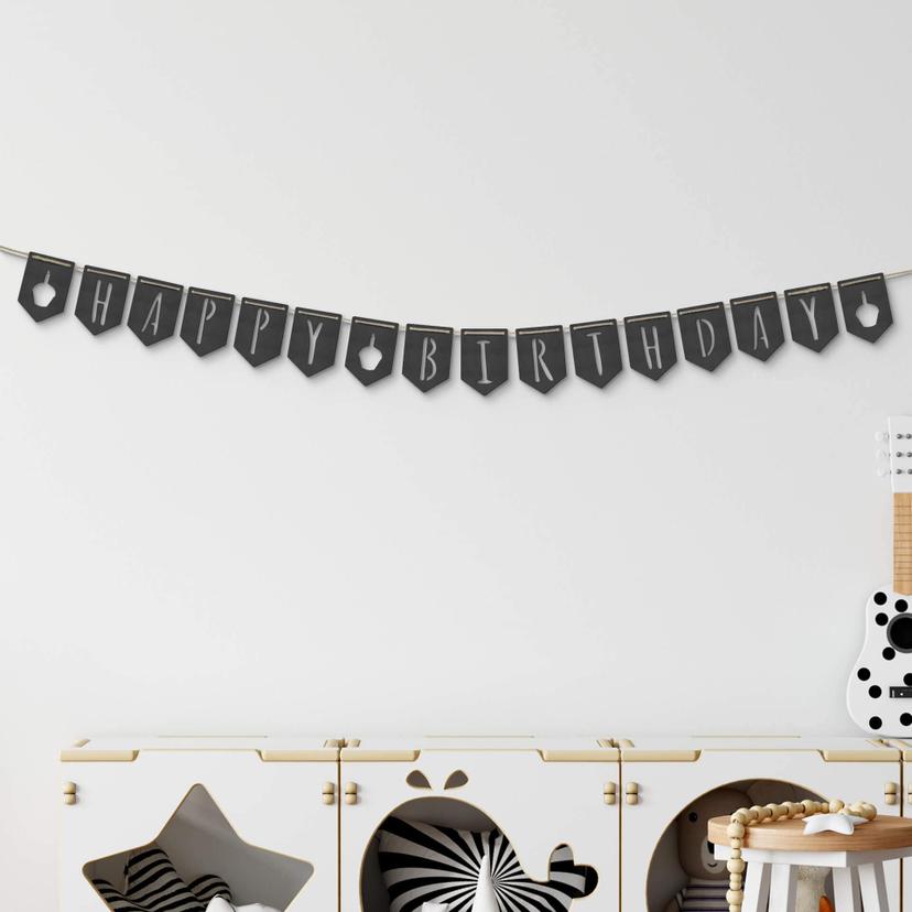 Decoro MDF + corda - Happy Birthday