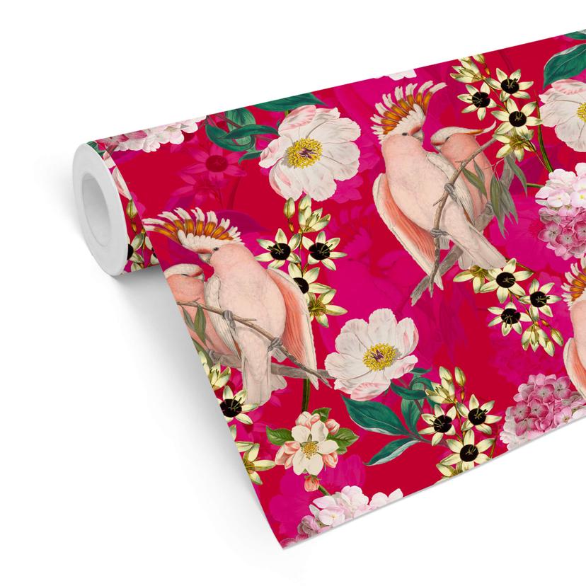 Mønstret tapet UN Designs - Paradise Pink