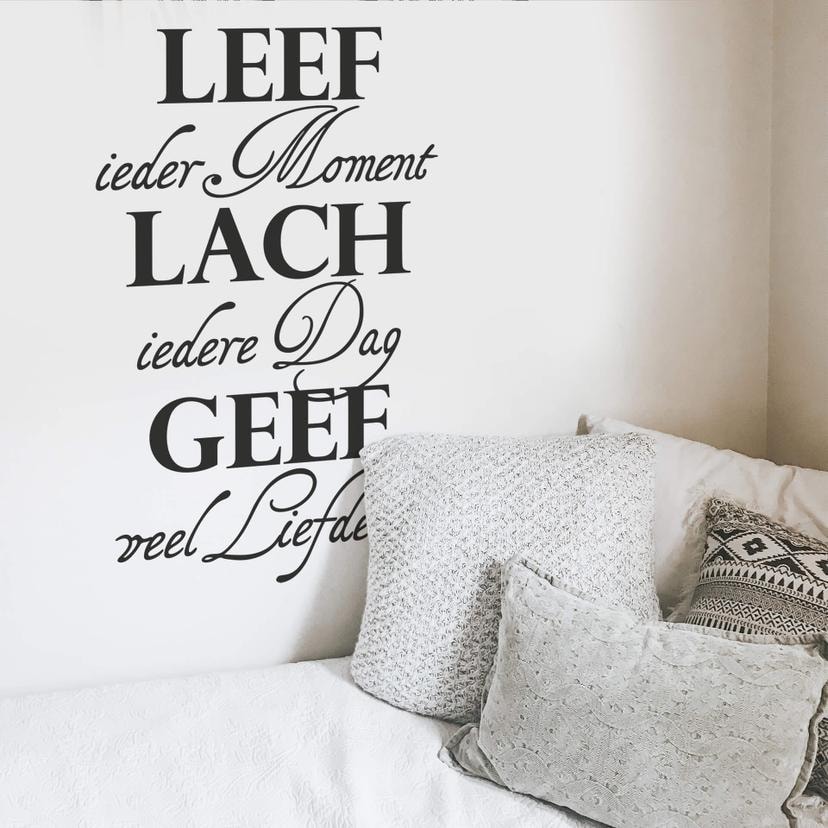 Muursticker Leef ieder moment...2