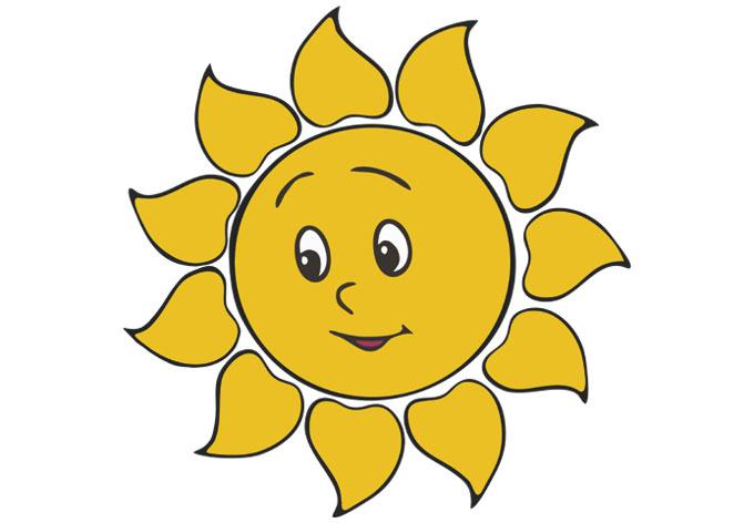 Sticker pour fenêtre : Soleil