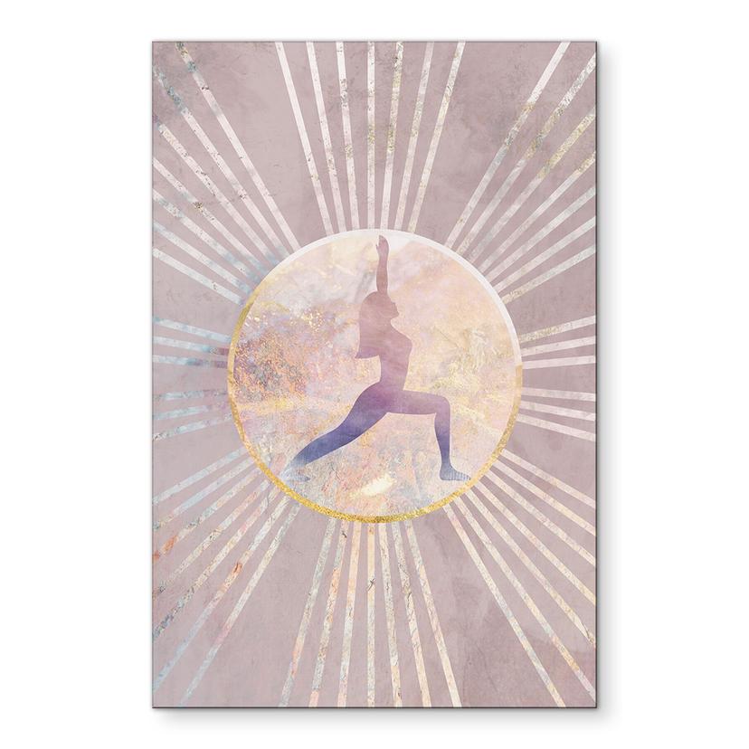 Billede yoga solhilsen pink - Manovski – print på aluminium (Alu-Dibond)