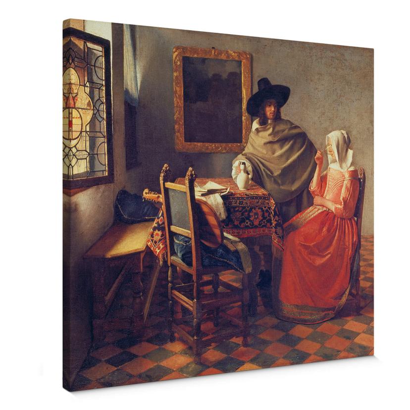 Lienzo Vermeer - La copa de vino