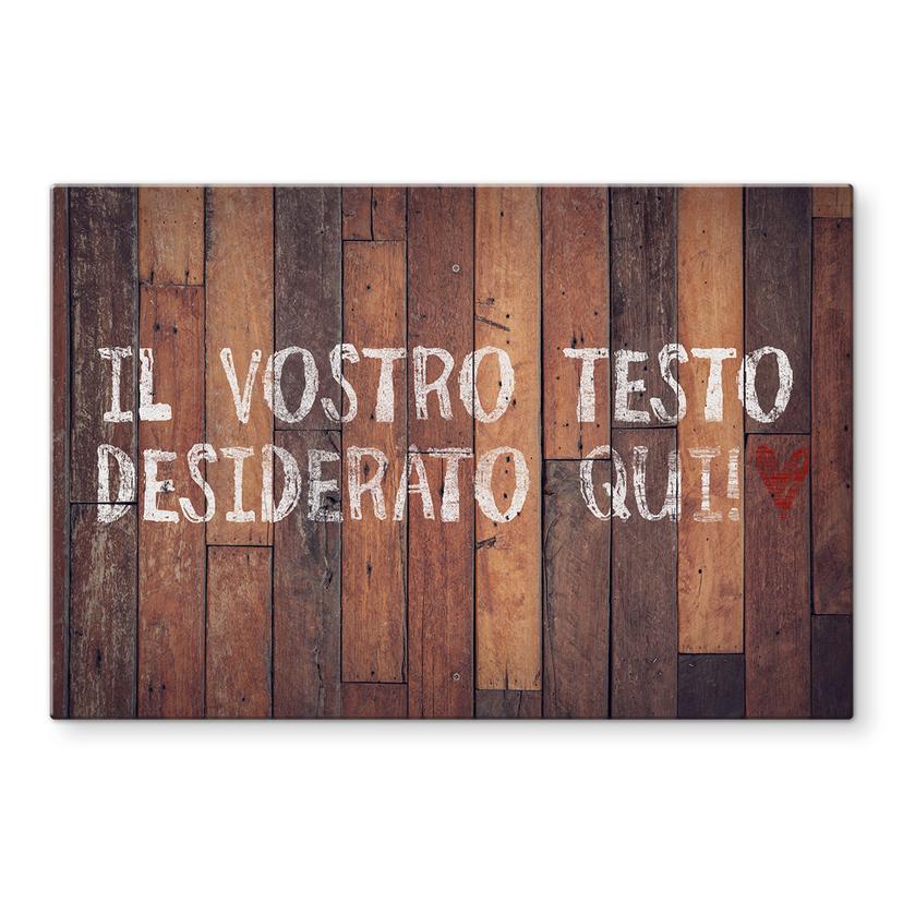 Pannello paraschizzi + Testo desiderato