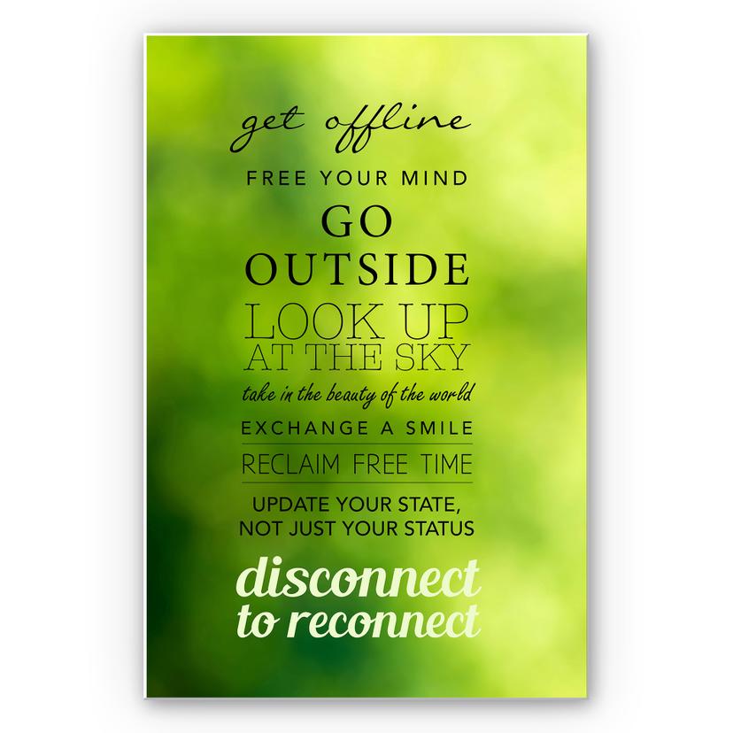 Tekstbord Get offline...