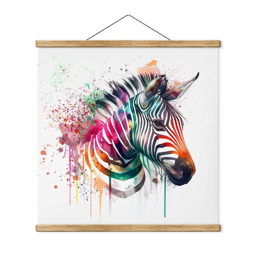 Tekstil plakat Heine - Rainbow Zebra