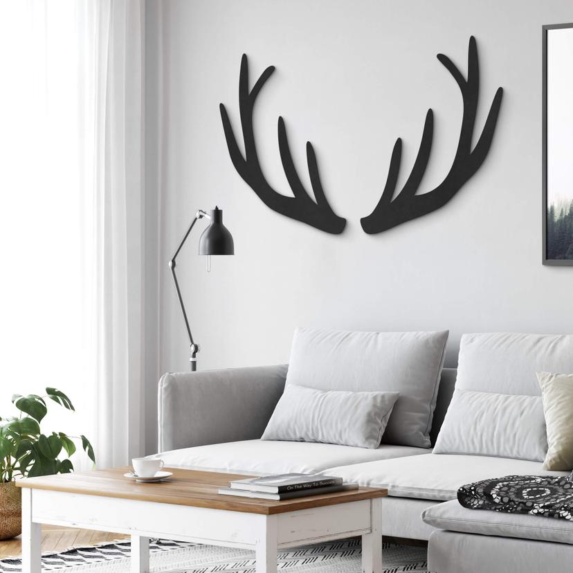 MDF - Decoración en madera - Cornamenta (2 piezas)