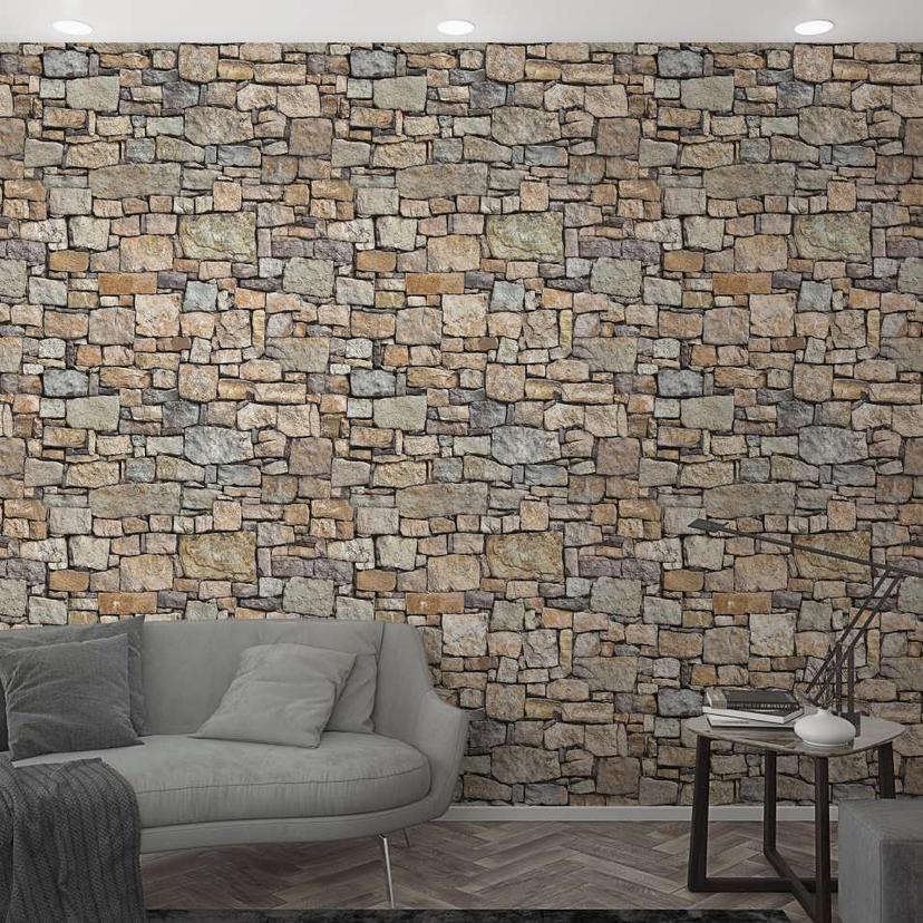 Tapet med steneffekt Fototapet Grå, Tapet med steneffekt 2,70 x 1,06 m