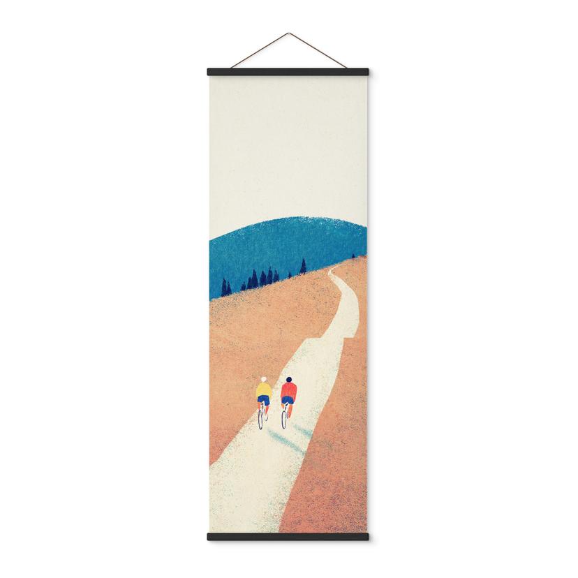 Tekstil plakat Cykeltur i bjergene - Rivers - Panorama