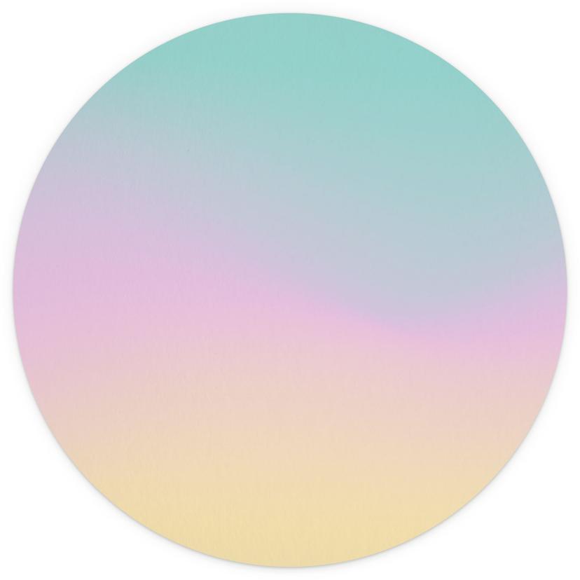 Fototapet i ombré - Färgglad pastellhimmel - Rund - non-woven tapet/självhäftande non-woven tapet