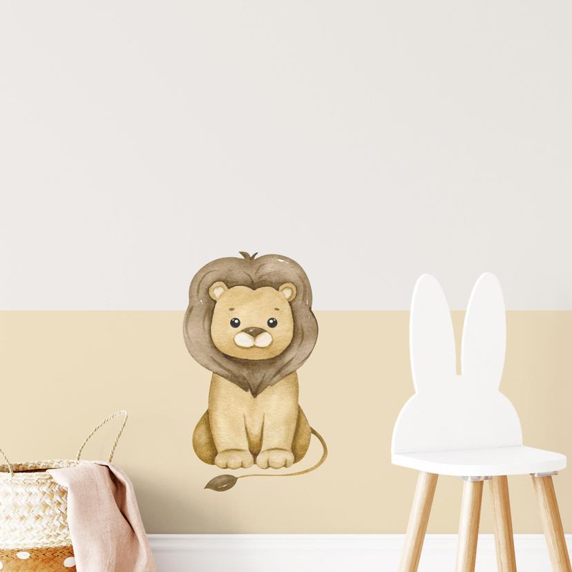 Wallsticker brun løve