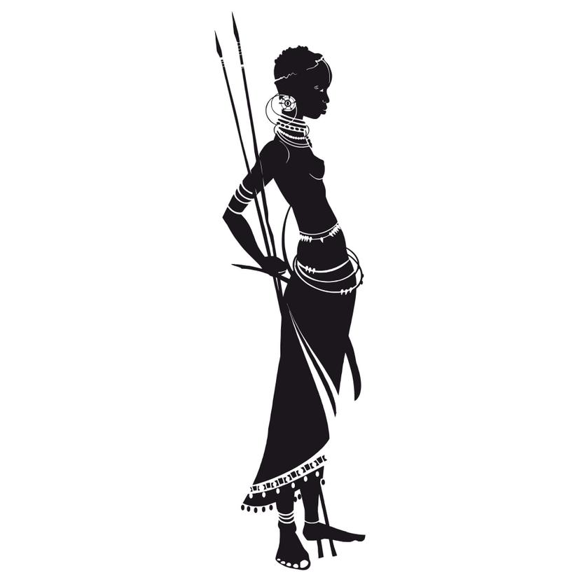 Sticker mural - Masai