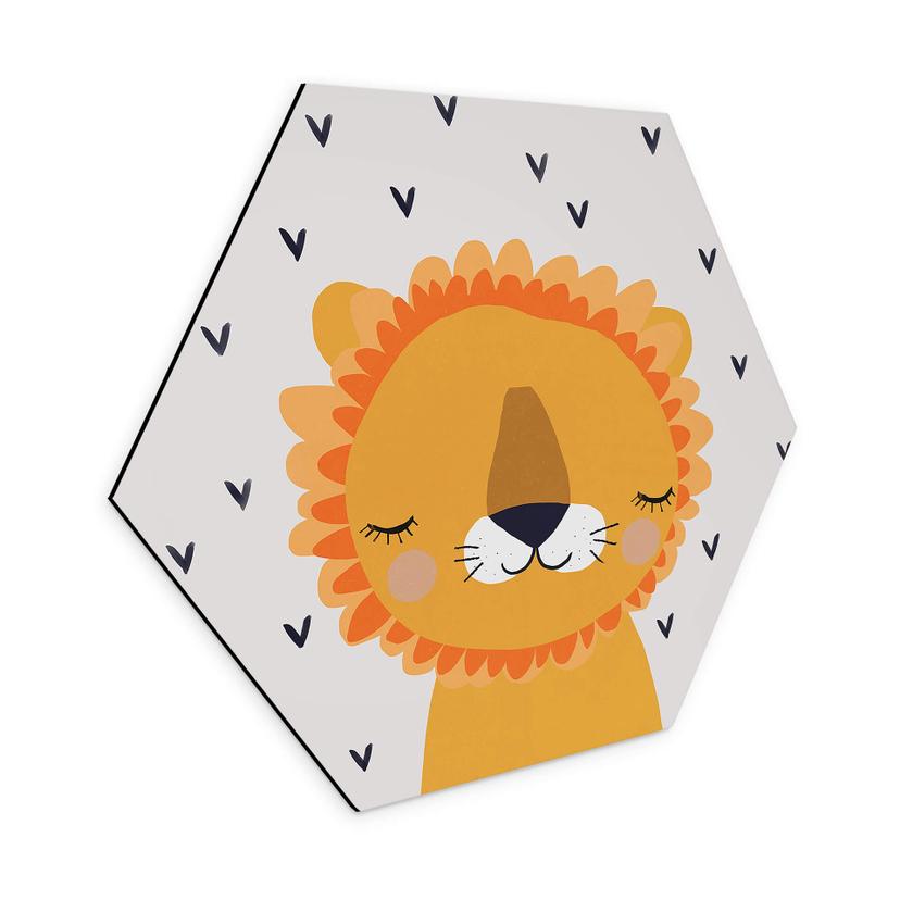 Hexagon Dibond Treechild - Little Lion