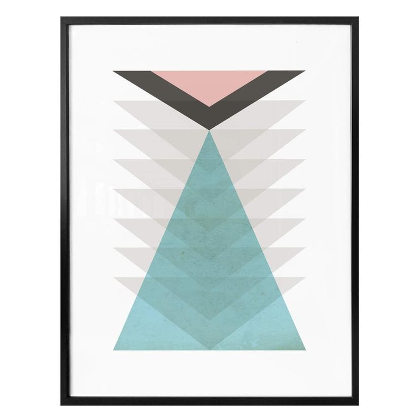 Plakat - Nouveauprints - Totem og aqua i pink