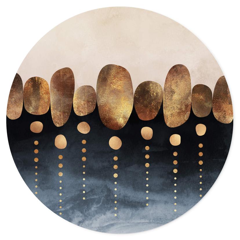 Fredriksson Wallsticker - Naturlig abstraktion - Rund