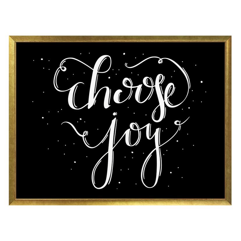 Poster Choose Joy - Négatif noir