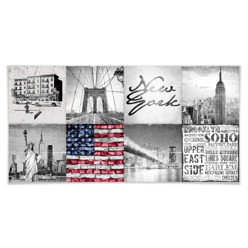 Póster Impresiones de la ciudad de New York