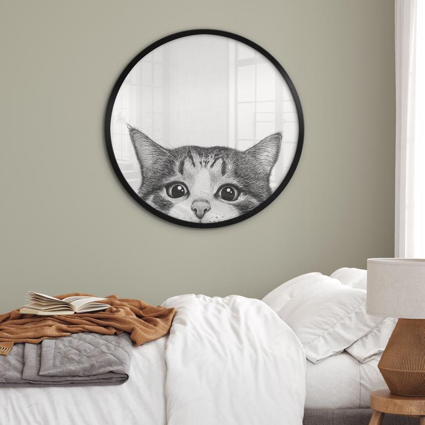 Poster Curious Cat - Korenkova - Rond