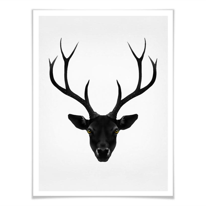 Poster Irland - Den svarta hjorten - Schwarzer Hirsch