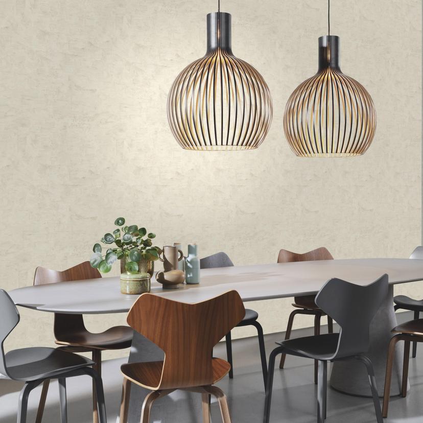 Tapet med metaleffekt, Factory V hvidt tapet med metaleffekt