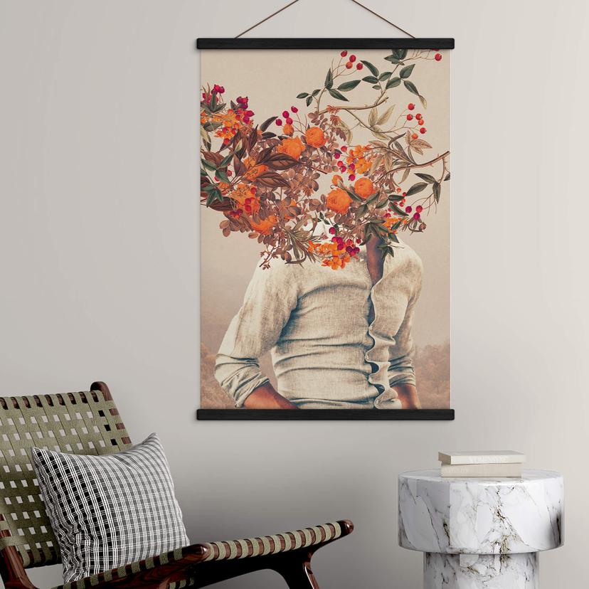 Poster tessile Moth - Flower Man