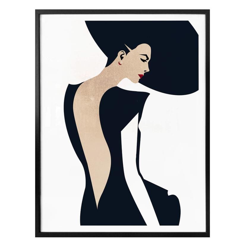 Póster Kubistika - La dama del vestido negro