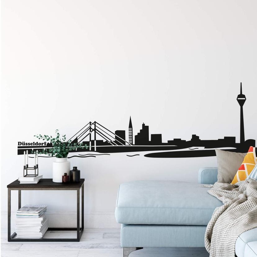 Wandtattoo Düsseldorf Skyline