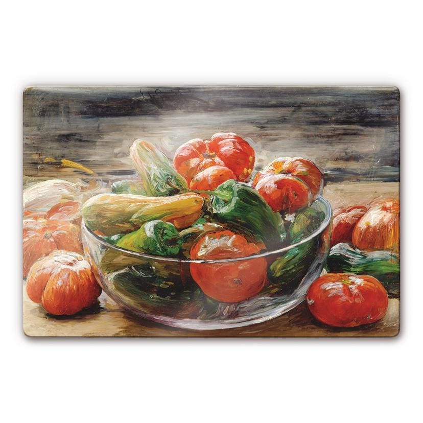 Tableau en verre - Peerdt - Nature morte poivron