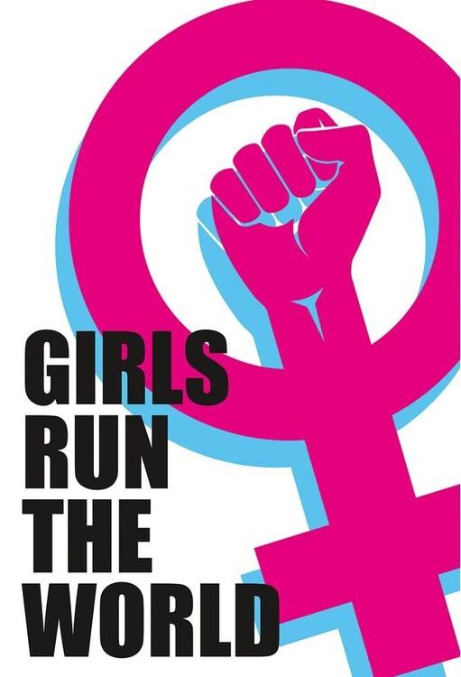 Poster Girls run the World 61x91,5 cm