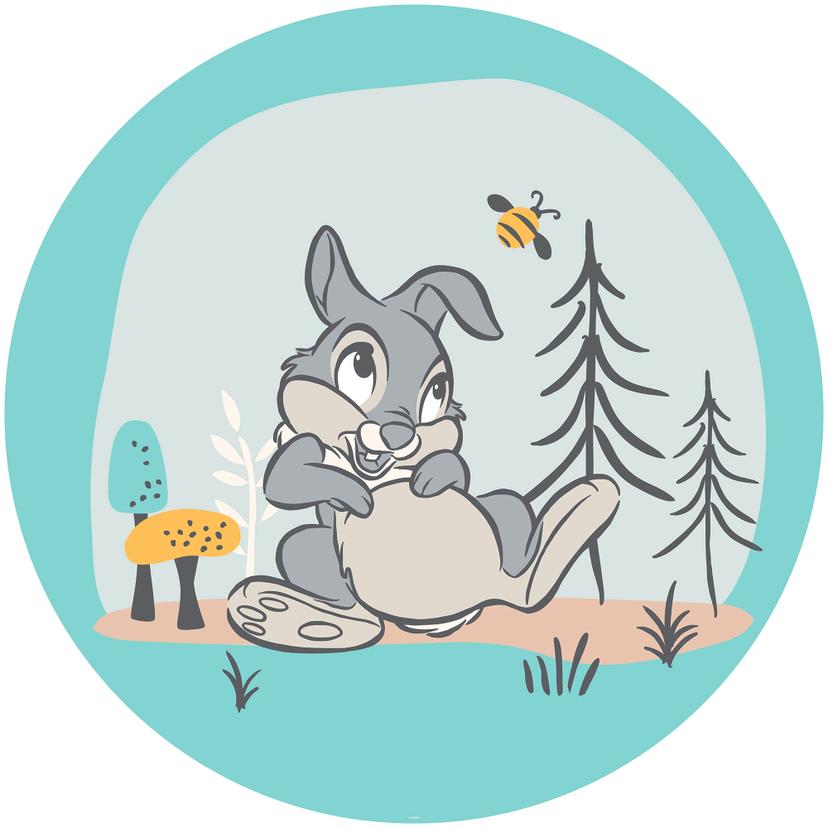 Selvklæbende non-woven tapet - Bambi Thumper - 125 x 125 cm