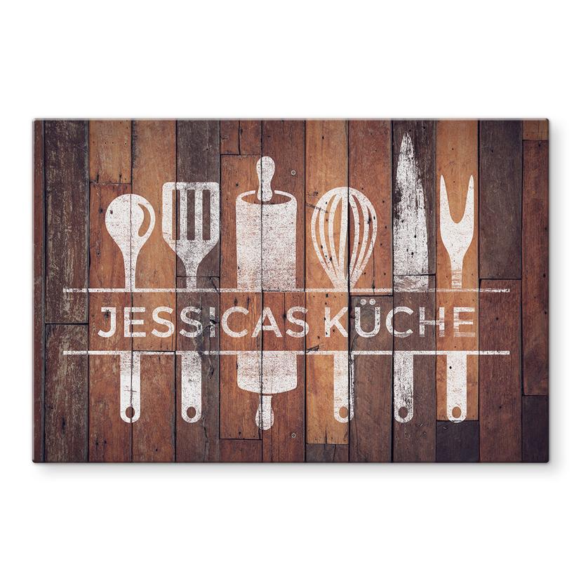 Pannello paraschizzi Utensili + Testo desiderato