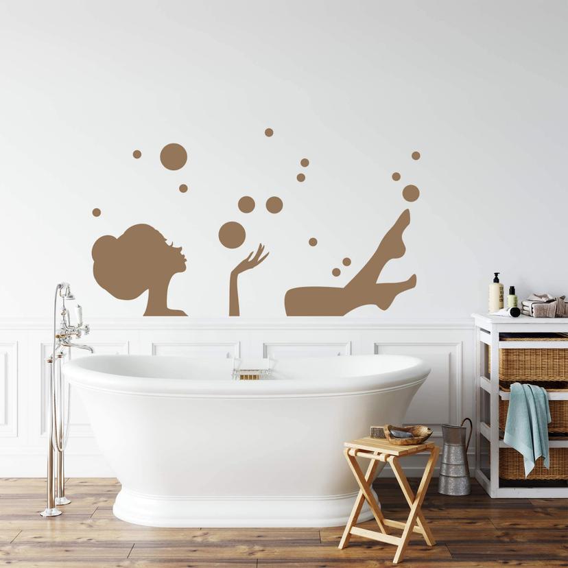 Afslappende bad wallsticker