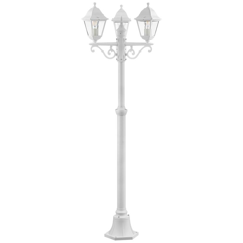 Außenstandleuchte Luis 1 , weiß, 187,5 x 57 cm, Glas Außenleuchte