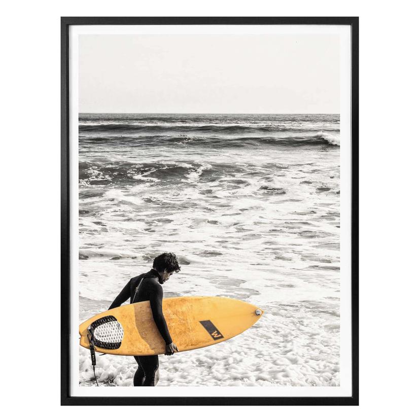 Affiche - La planche de surf jaune