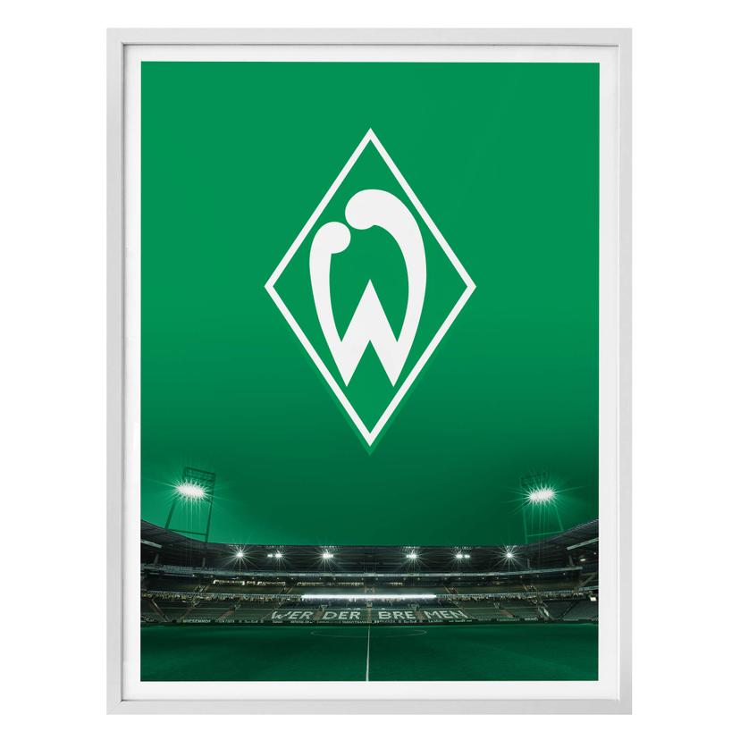 Póster Logotipo del Werder Bremen con tribuna