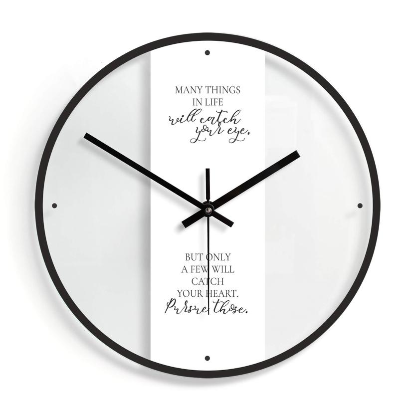 Horloge murale en verre - Many things in life 02