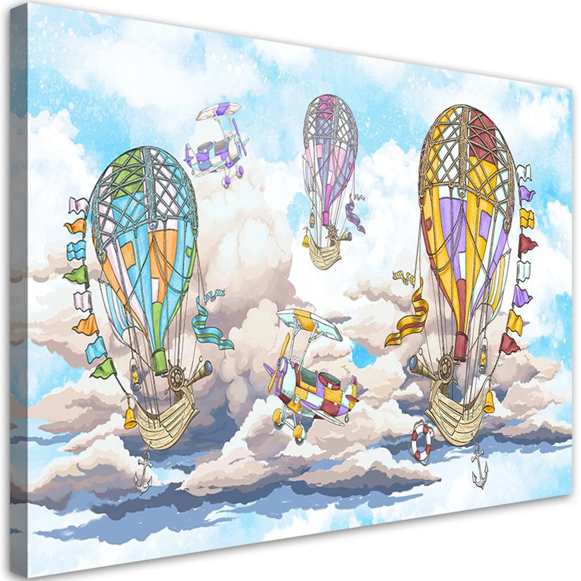 Canvasbillede, Farverige balloner
