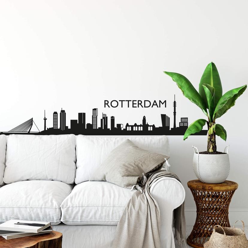 Muursticker Rotterdam Skyline