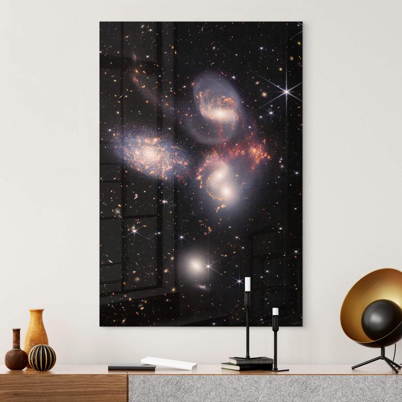 Stampa su vetro acrilico Telescopio James Webb - Quintetto di Stephan