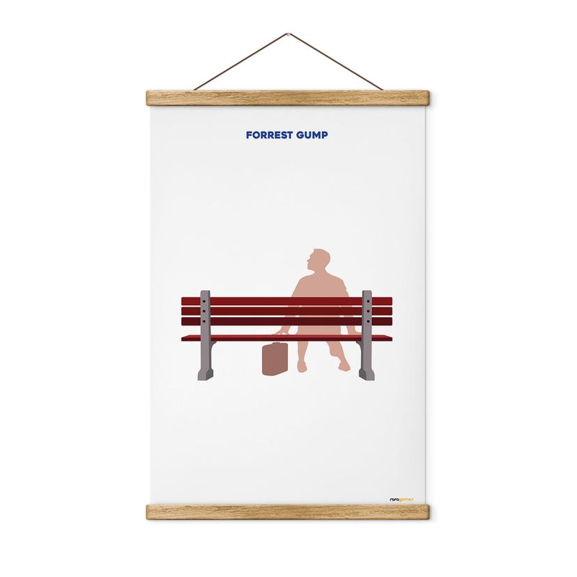 Tekstil plakat Inspireret af filmen "Forrest Gump" - Gomes