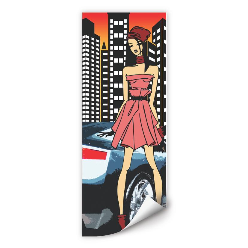 Zelfklevende Poster  Urban Girl Streetstyle