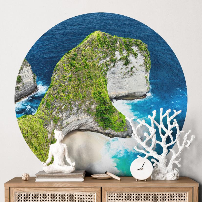 Vinilo decorativo Costa rocosa de Nusa Penida - Hugonnard - Redondo