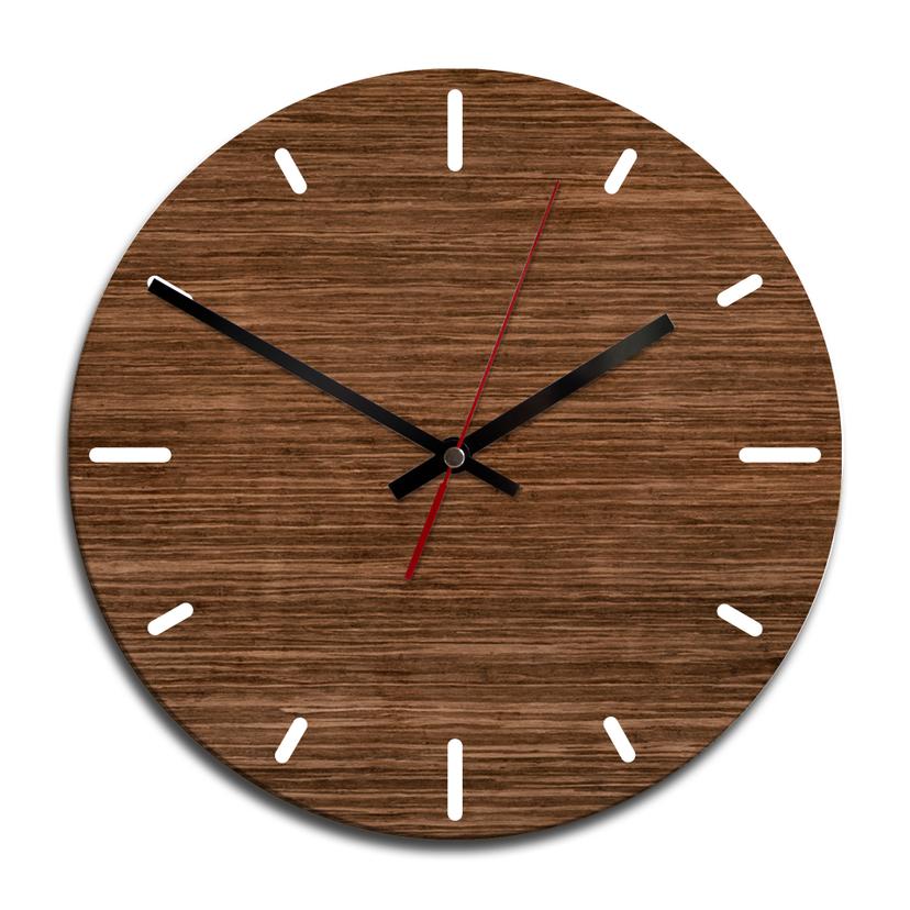 Horloge murale en bois - Effet bois