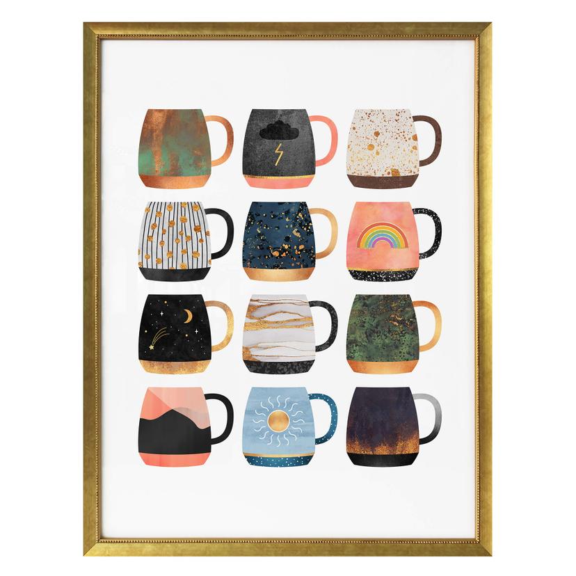 Frederiksson Plakat - Cups, Sun, Moon, Stars