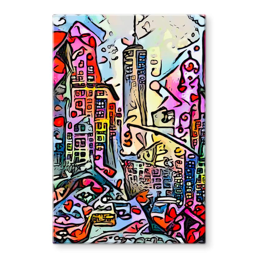 Tableau sur verre Zamart - New York Empire State Building - Style Rizzi