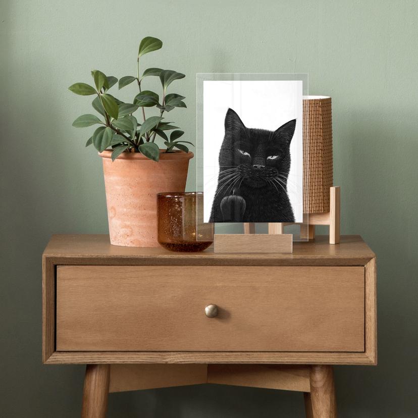 Tischaufsteller Freche schwarze Katze - Korenkova