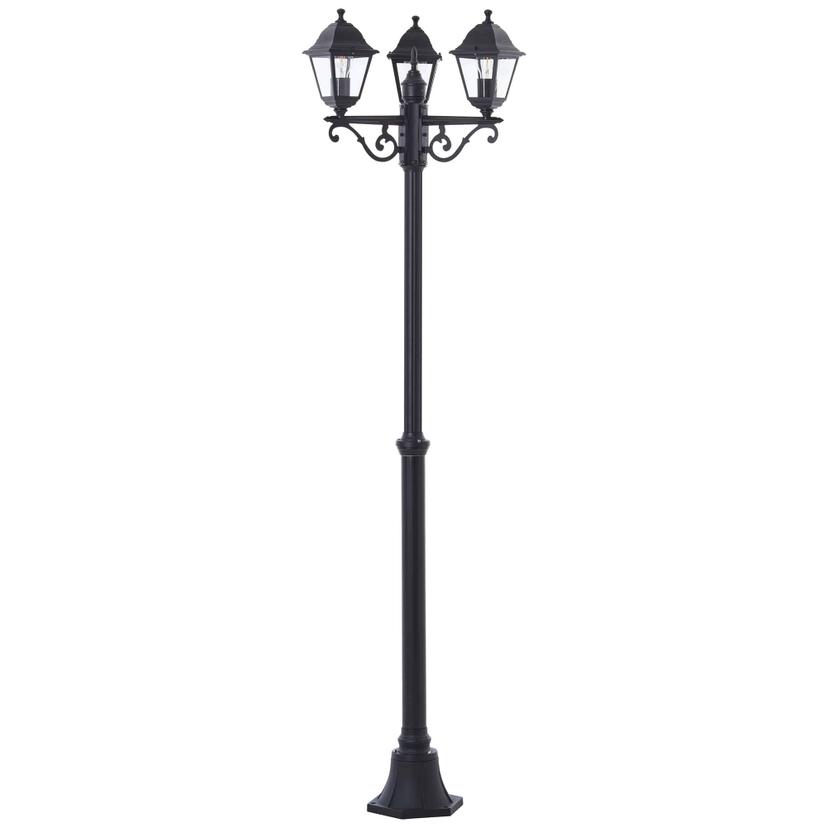 Außenstandleuchte Luis 2, schwarz, 187,5 x 57 cm, Glas Außenleuchte