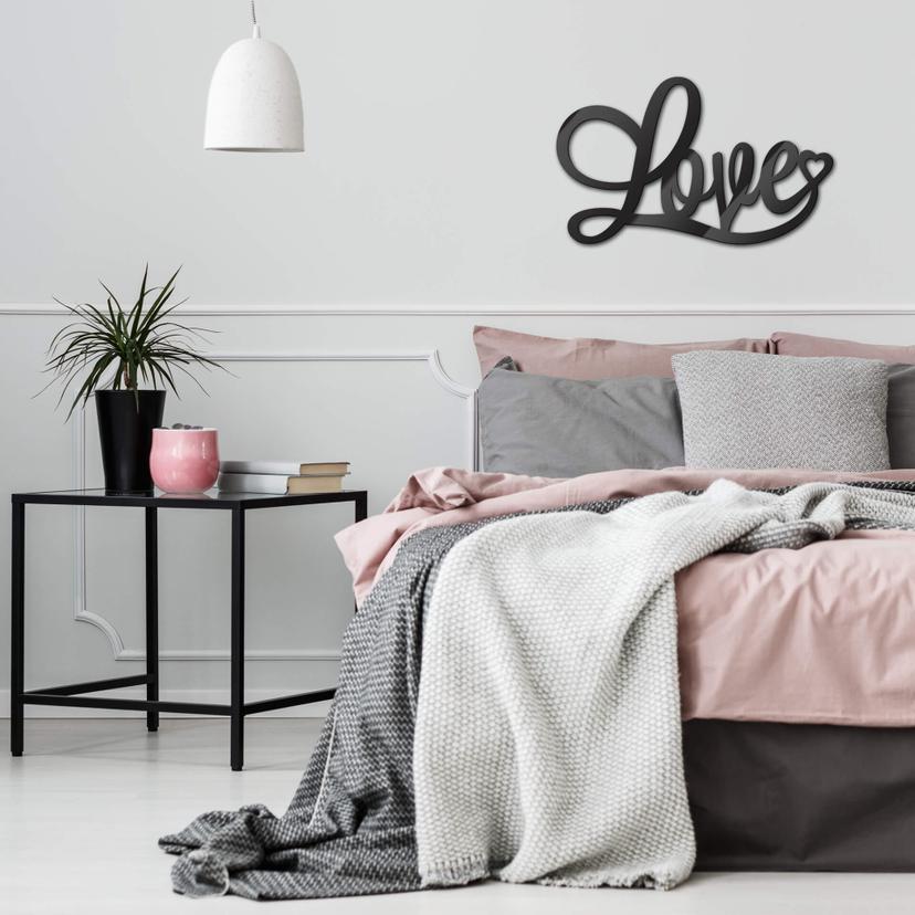 Décoration en verre acrylique - Love avec coeur