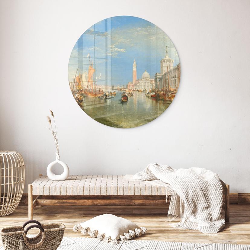Glasschilderijen Draaier - Venetië, Dogana en S. Giorgio Maggiore - Rond